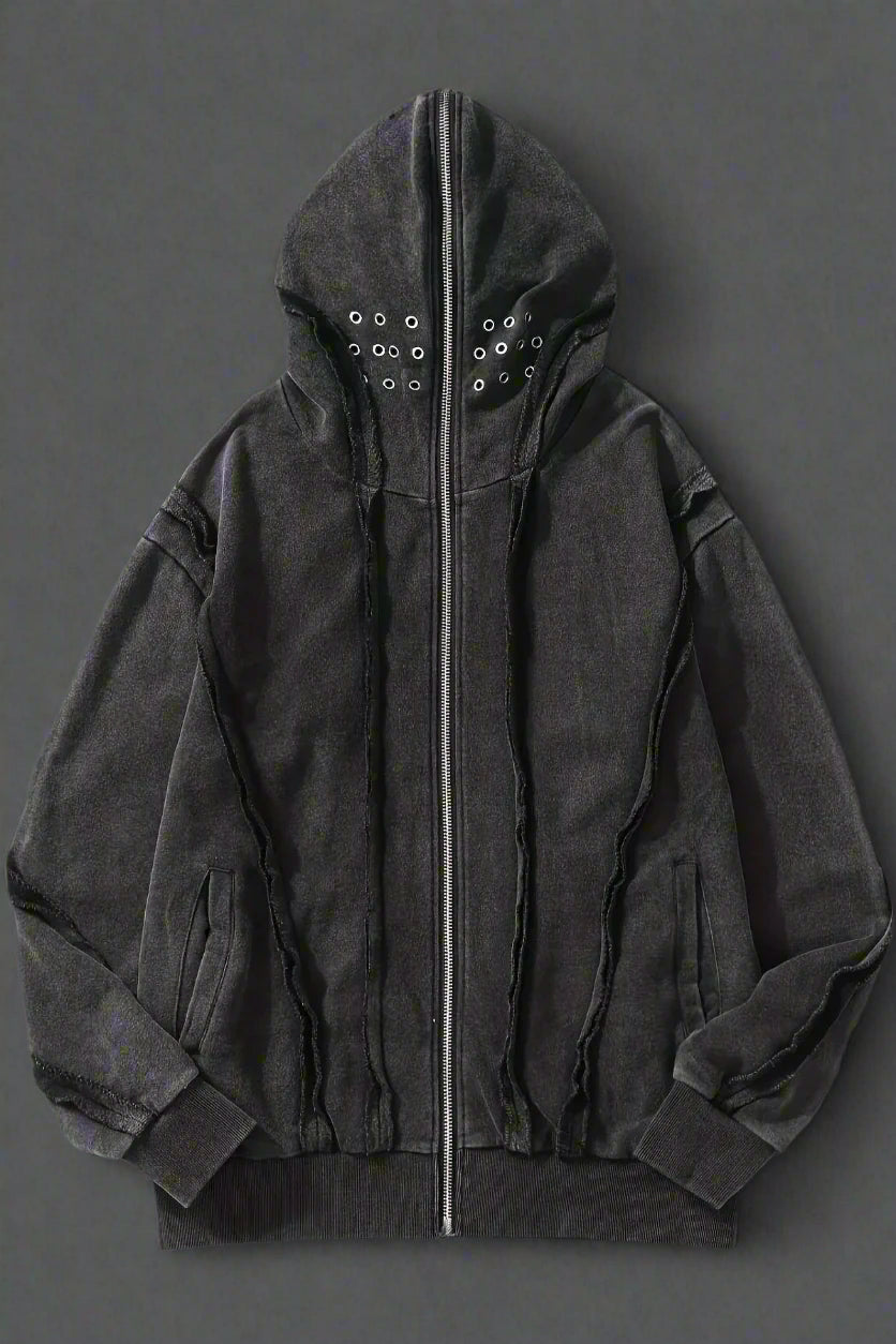 EYELET HOODIE