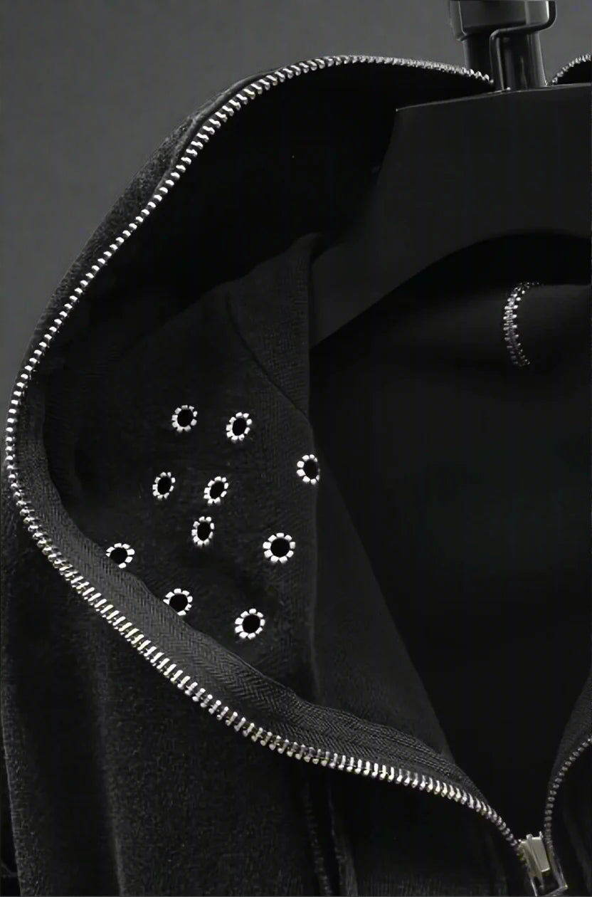 EYELET HOODIE